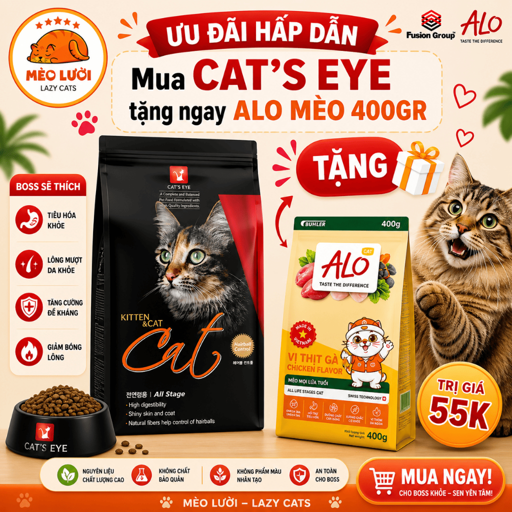 Thức ăn mèo CAT EYE 1.5kg nguyên seal (CAT'S EYE CATEYE)