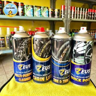 Dưỡng sên, Vệ sinh sên, Phủ bóng sơn xe, phủ dàn nhựa nhám, dàn áo ZEUS Kèm Bàn Chải Cho Xe Máy
