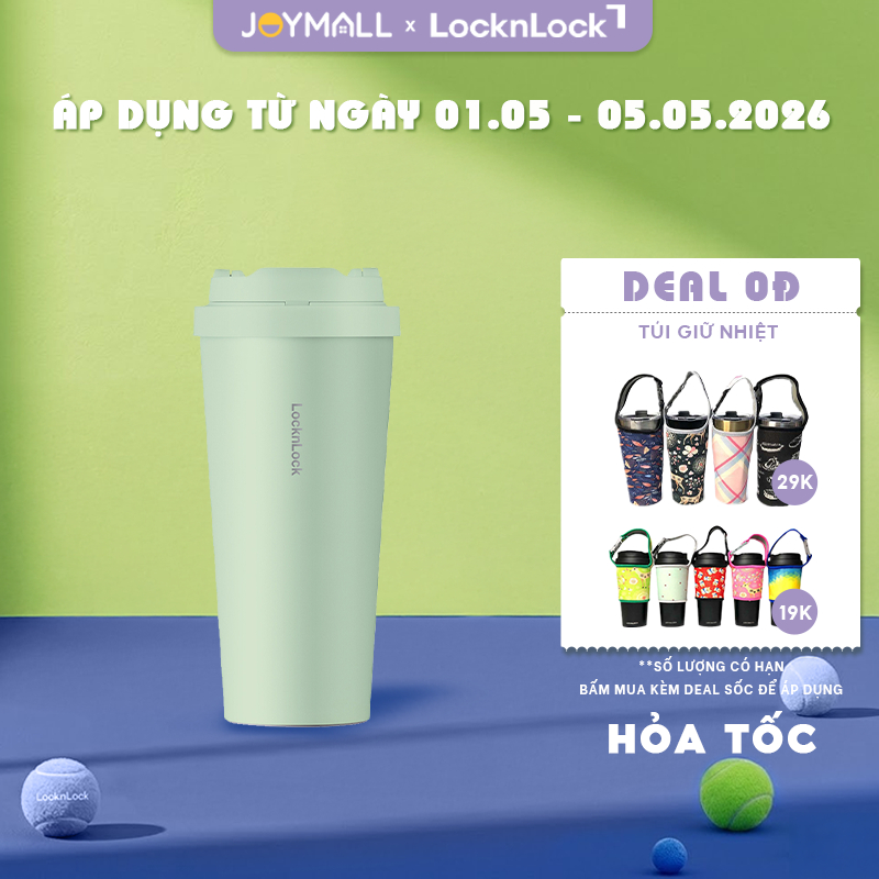 Ly giữ nhiệt LocknLock 550ml Xanh Mint LHC3249MIT, Hàng chính hãng, inox 316, độc quyền - JoyMall | BigBuy360 - bigbuy360.vn
