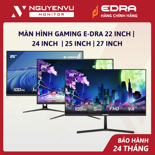 Màn Hình Gaming E-Dra 22 inch | 24 inch | 25 inch | 27 inch - 100hz | 120hz | 144hz - Edra Full HD/I