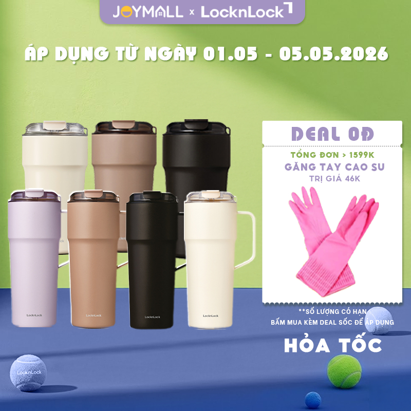 Ly Giữ Nhiệt LocknLock LHC4357 500ml Metro Cafe Tumbler, Hàng chính hãng, Thép Phủ Sứ - JoyMall