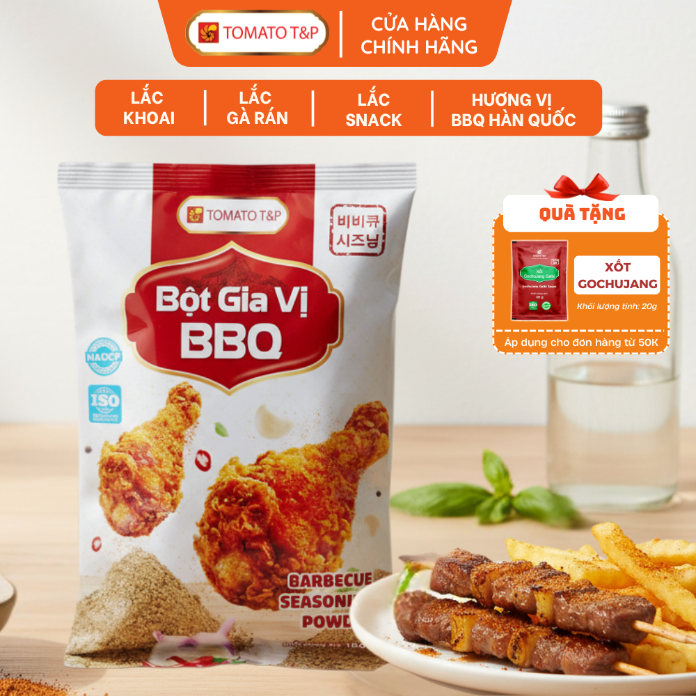 Bột gia vị BBQ dùng để lắc khoai tây, snack, xiên thịt nướng, vị BBQ Hàn Quốc - TomatoT&P