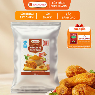 Bột gia vị Tomyum dùng để lắc khoai tây, snack, bánh gạo, xiên thịt nướng - Gói 100g - TOMATO T&P