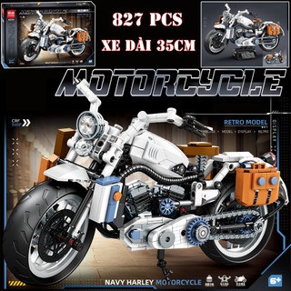 827 Chi Tiết/ Size 35cm/ Bộ Đồ Chơi Lắp Ráp Mô Hình Xe Máy Phân Khối Lớn, Lắp Ráp Mô Hình Moto PKL, Xe Motor Thể Thao