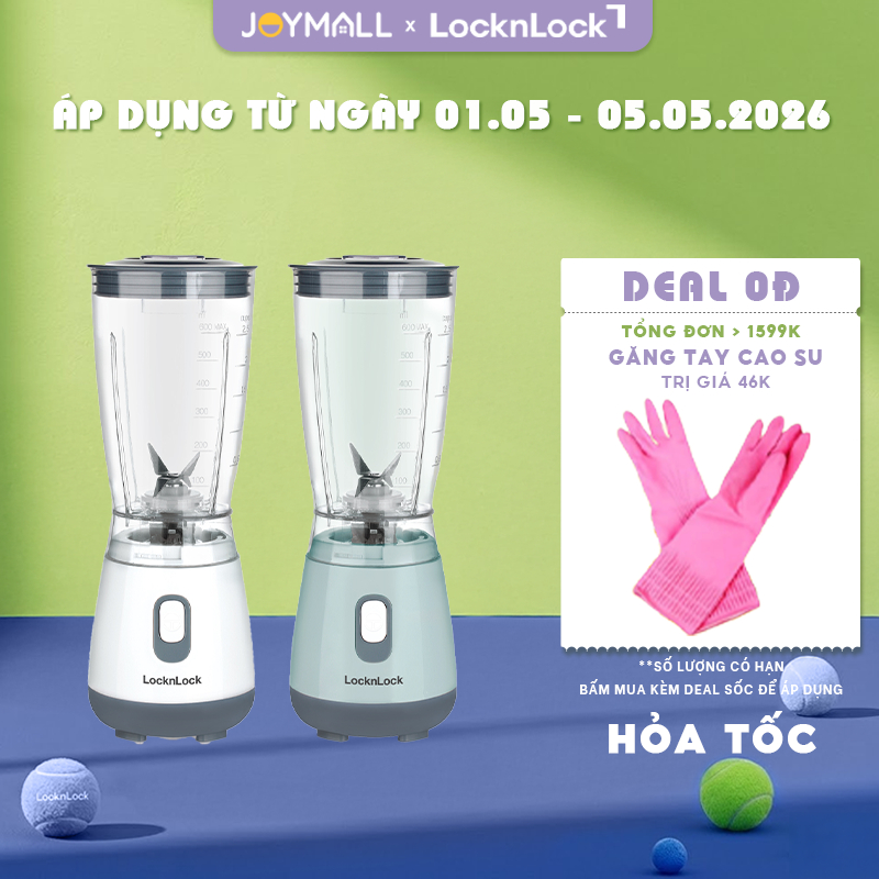 Máy xay sinh tố LocknLock 600ml Personal Blender EJM436 - Hàng chính hãng, nhỏ, gọn - JoyMall