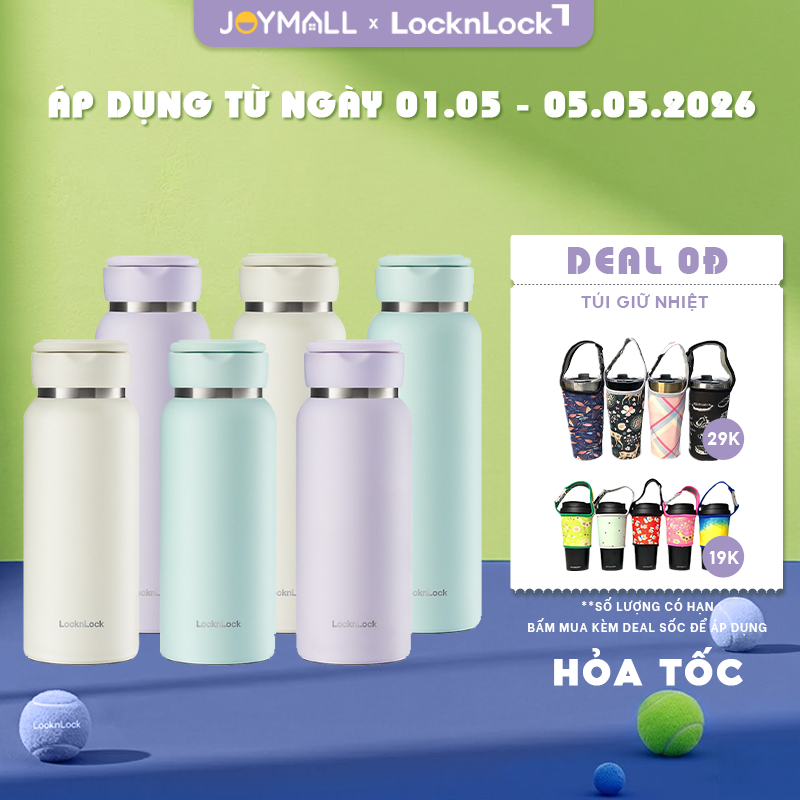 Bình giữ nhiệt LocknLock Sling Ring Tumbler 650ml LHC4321, 800ml LHC4322, Hàng chính hãng - JoyMall