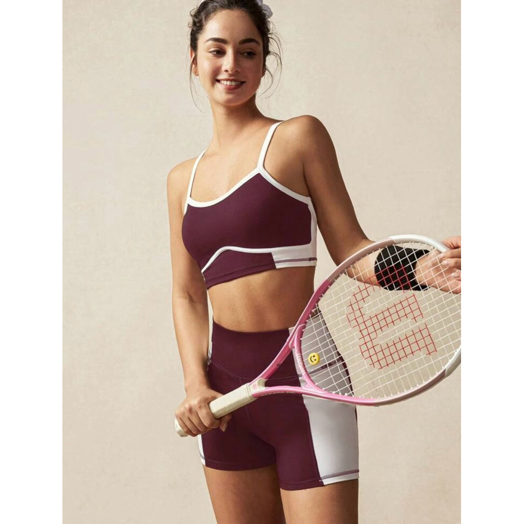 [có sẵn sz xs ] Set gym nữ style Hàn, outfit Pilates phối màu tôn dáng cực xinh