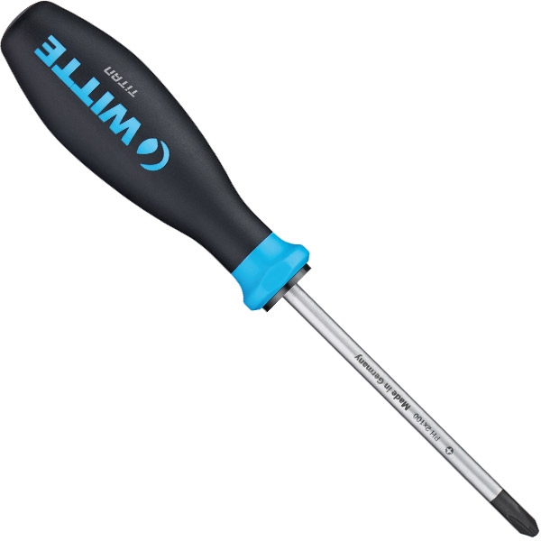 Tua vít bake WITTE 94804, lưỡi dài Pro, cán nhựa PH0-PH4 chuẩn ISO 8764