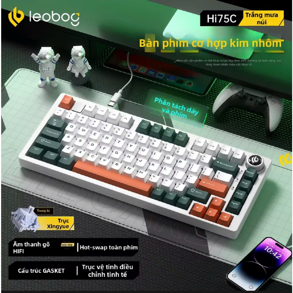 Bàn phím Leoborg Hi75C 1 mode nhôm new