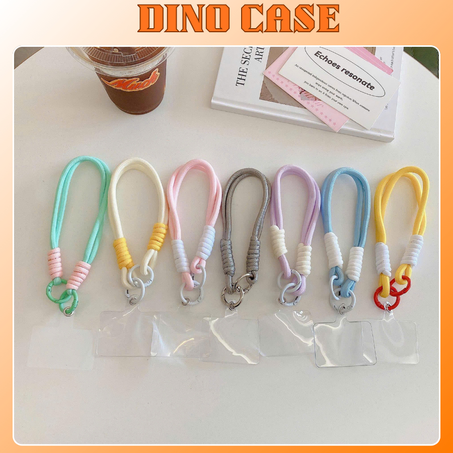 [ DN 01 ] Dây Đeo Điện Thoại Pastel Dễ Thương Kèm Thẻ Giữ Ốp – Phụ Kiện Dây Đeo Tay/Đeo Cổ Cho iPhon
