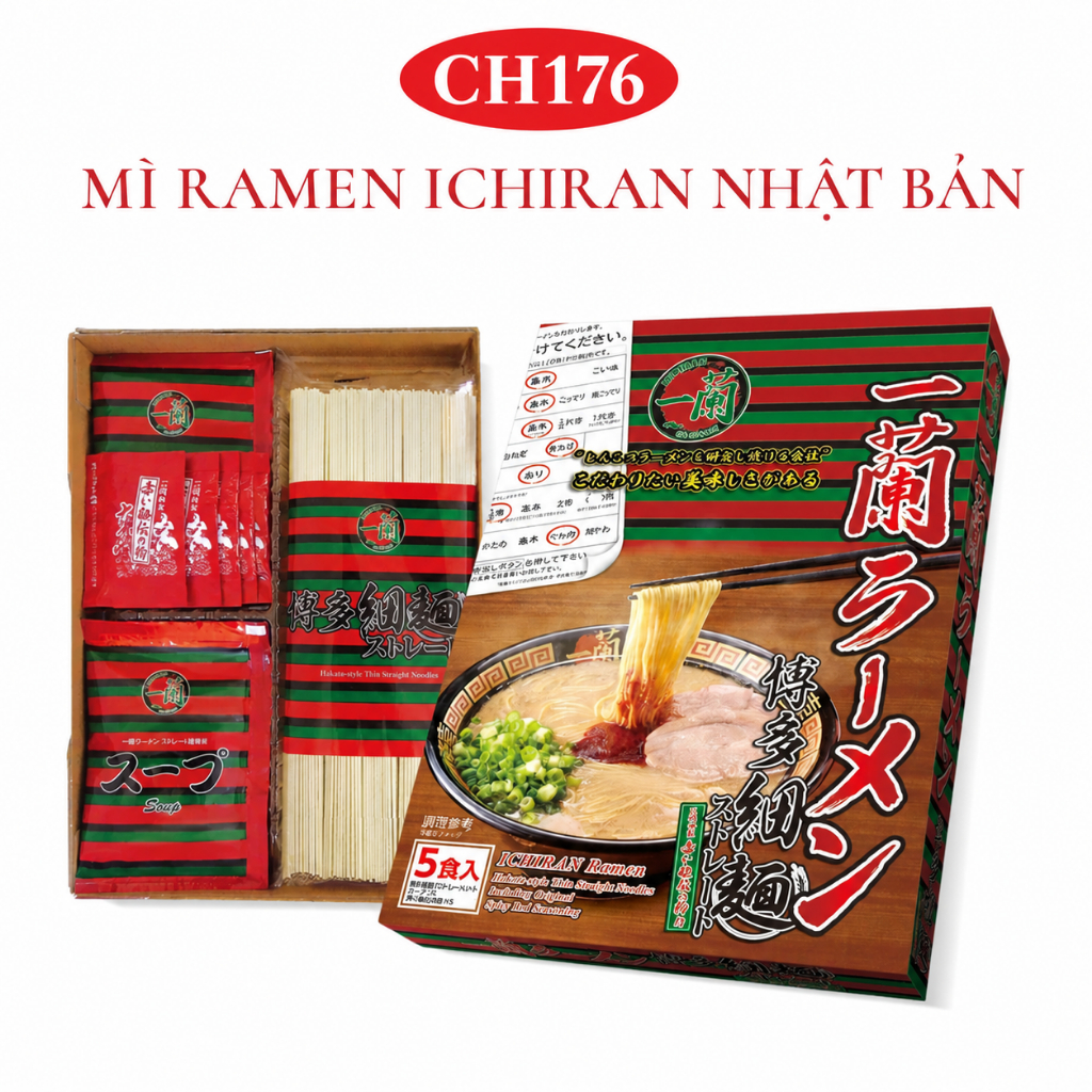 Mì Ramen Ichiran Nhật Bản - Hộp 3 Gói