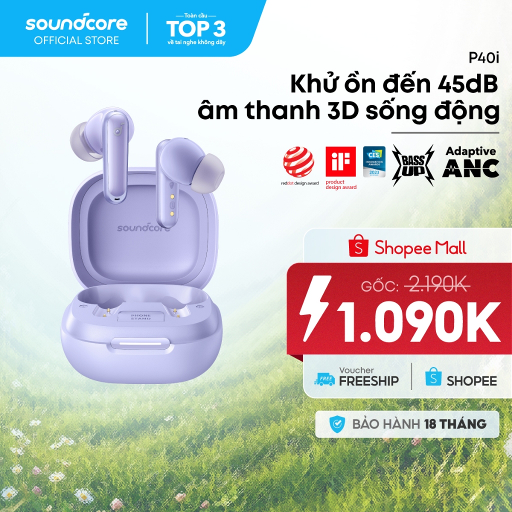 Tai nghe không dây soundcore P40i | Chống ồn chủ động ANC | Pin siêu khủng | Đàm thoại vượt trội | Tích hợp phiên dịch