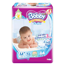 Tả dán em bé Bobby Siêu Thấm Hút Siêu Khô Thoáng S80/M76.