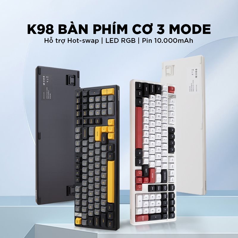 Bàn phím cơ Không dây ONIKUMA gaming k98Pro Bluetooth Silent Switch LED RGB Hotswap cho máy tính/laptop Có APP tùy chỉnh | BigBuy360 - bigbuy360.vn