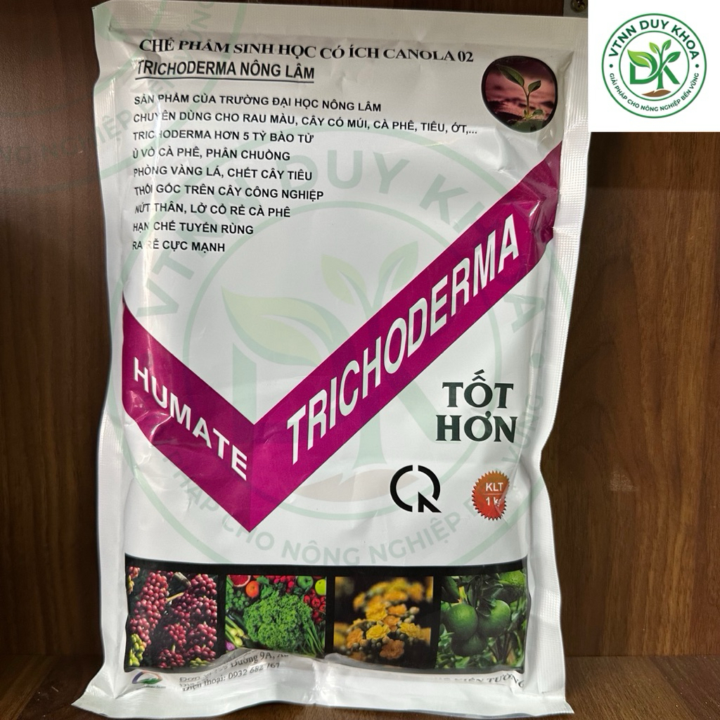 Chế Phẩm Sinh Học Humate Trichoderma Nông Lâm,phân giải nhanh các chất hữu cơ giúp làm tơi xớp đất
