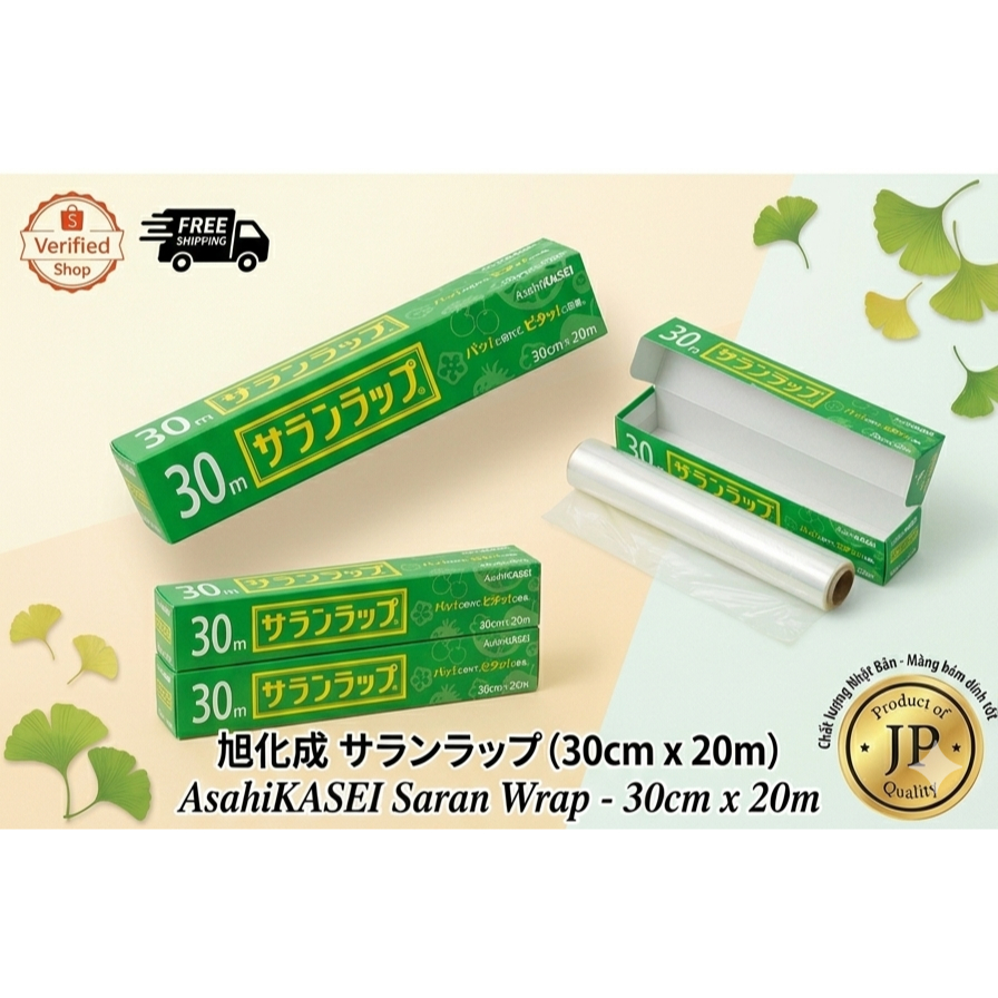 Màng bọc thực phẩm Asahi Kasei Saran Wrap (30cm x 20m) - Kích thước lớn, tiện lợi cho đại gia đình
