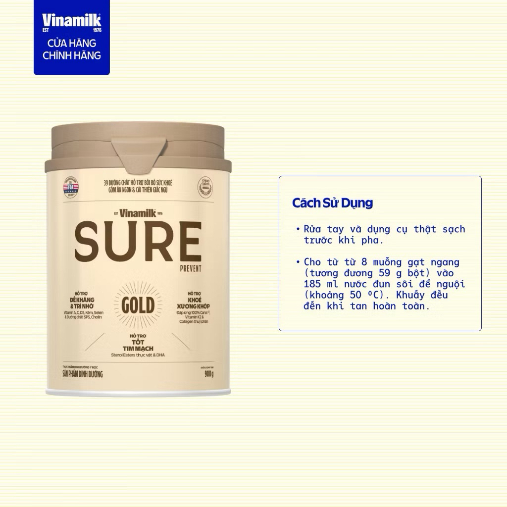sữa bột sure prevent gold (900g)
