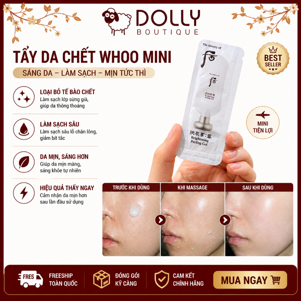 Tẩy Tế Bào Chết Mặt Dạng Kì Whoo Brightening Peeling Gel