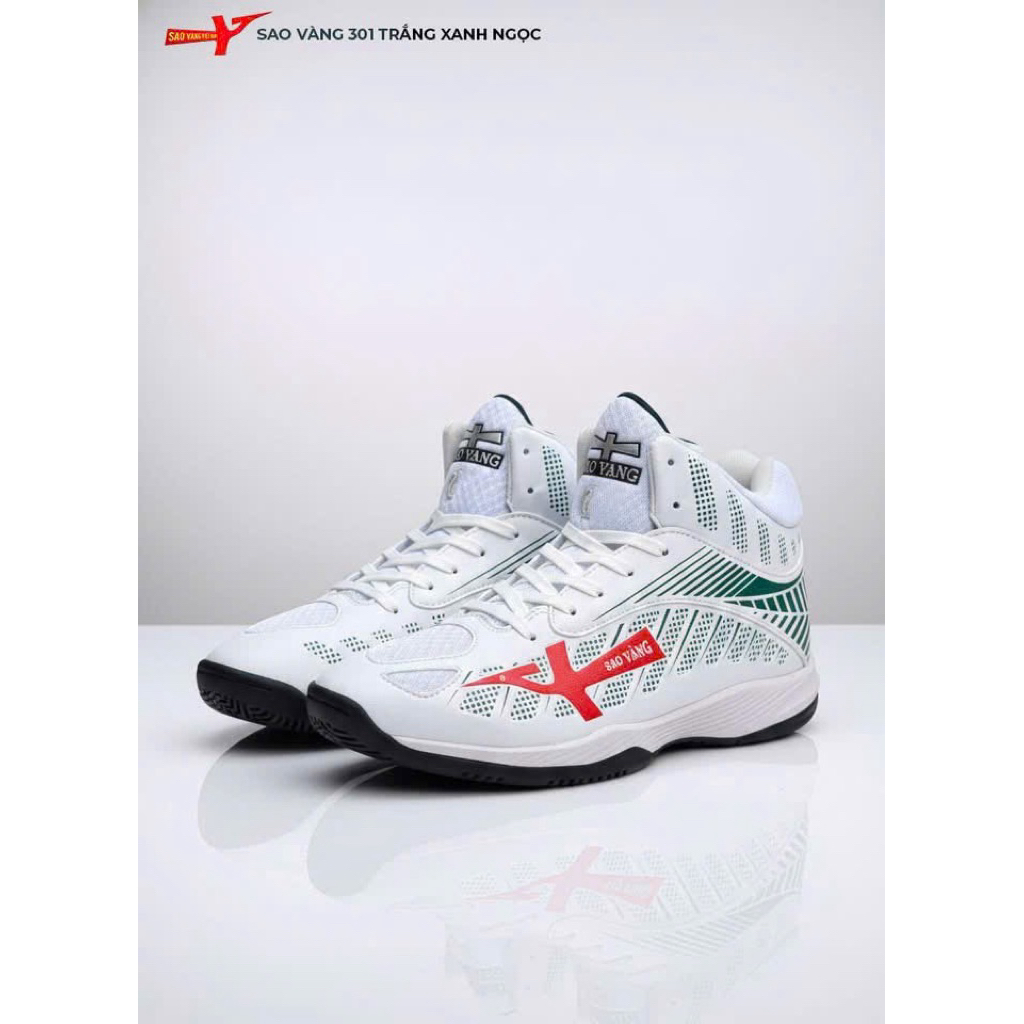 Giày thể thao sao vàng 301 trắng xanh ngọc