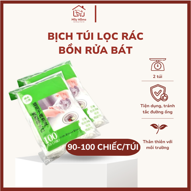 [COMBO 5 Bịch] Túi Lọc Rác Bồn Rửa gồm – Lọc Thức Ăn Thừa, Chống Tắc, Túi Lọc Rác Dùng 1 Lần Sạch Sẽ - TUILOCR