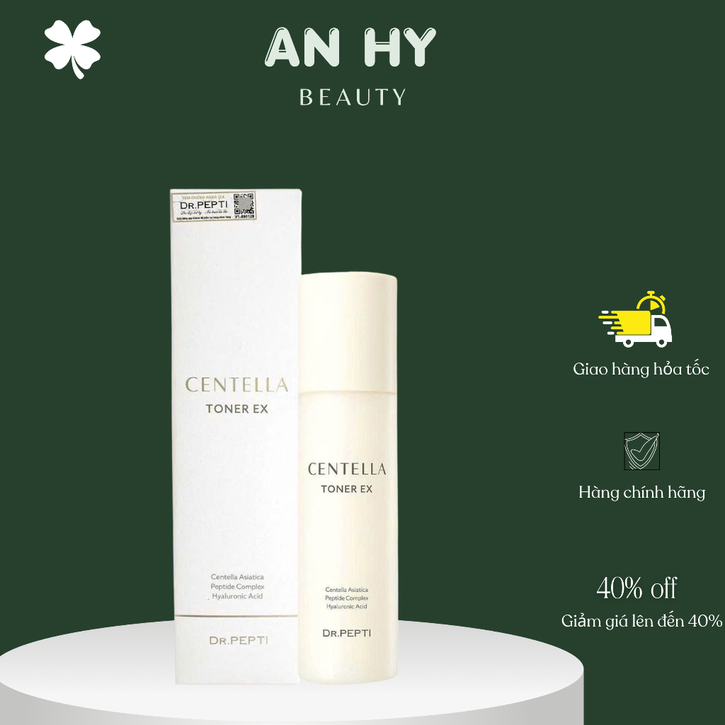 {Mẫu Mới} Nước Hoa Hồng Dưỡng Da Cấp Ẩm, Căng Bóng Dr.Pepti Centella Toner DrPepti+ EX 180ml
