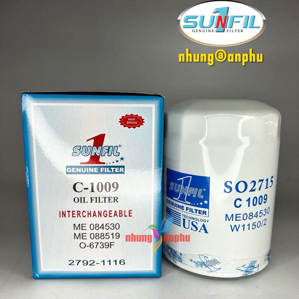 C1009 Lọc nhớt  Mitsubishi C1009/ C-1009 / ME0845430/ LF3587 / P559128 / FJ-3004 / LF3328 / JX717 LỌ