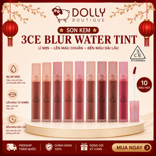Son Kem 3CE Blur Water Tint Cho Viền Môi Mờ Ảo 4.6g