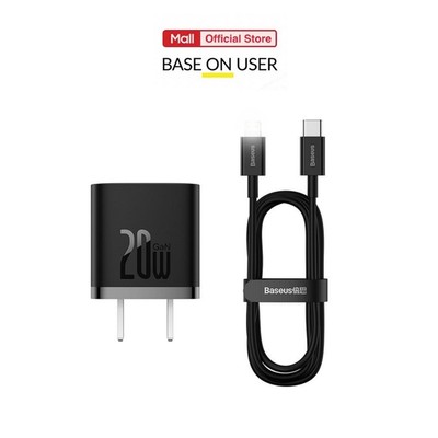 (Màu ngẫu nhiên) Bộ Sạc Nhanh Typec to IP PD20W 3.0A Baseus GaN5 Fast Charger 1C dành cho IP10/11/12/13/14promax