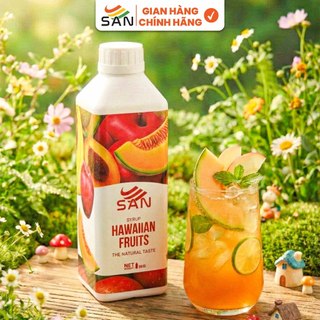 Syrup/siro ĐÀO SAN (có mẫu thử) - Trái Cây Tự Nhiên - Hương Thơm, Màu Sắc Nổi Bật