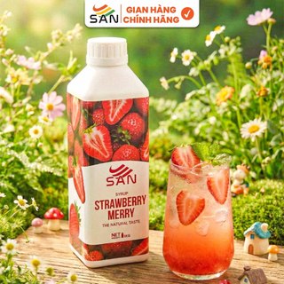 Syrup/siro DÂU SAN (có mẫu thử) - Trái Cây Tự Nhiên - Hương Thơm, Màu Sắc Nổi Bật