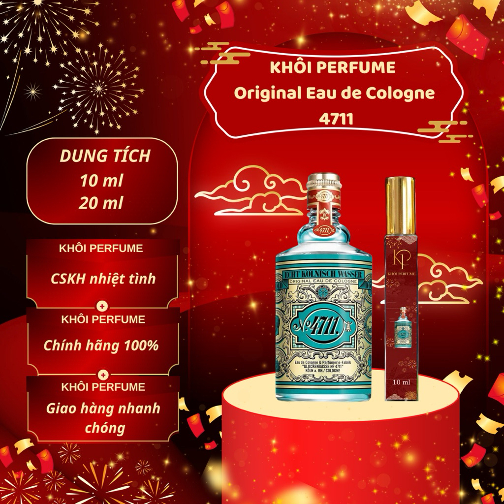 (Auth) Nước Hoa Unisex Original Eau de Cologne 4711 10/20ml | Khôi Perfume