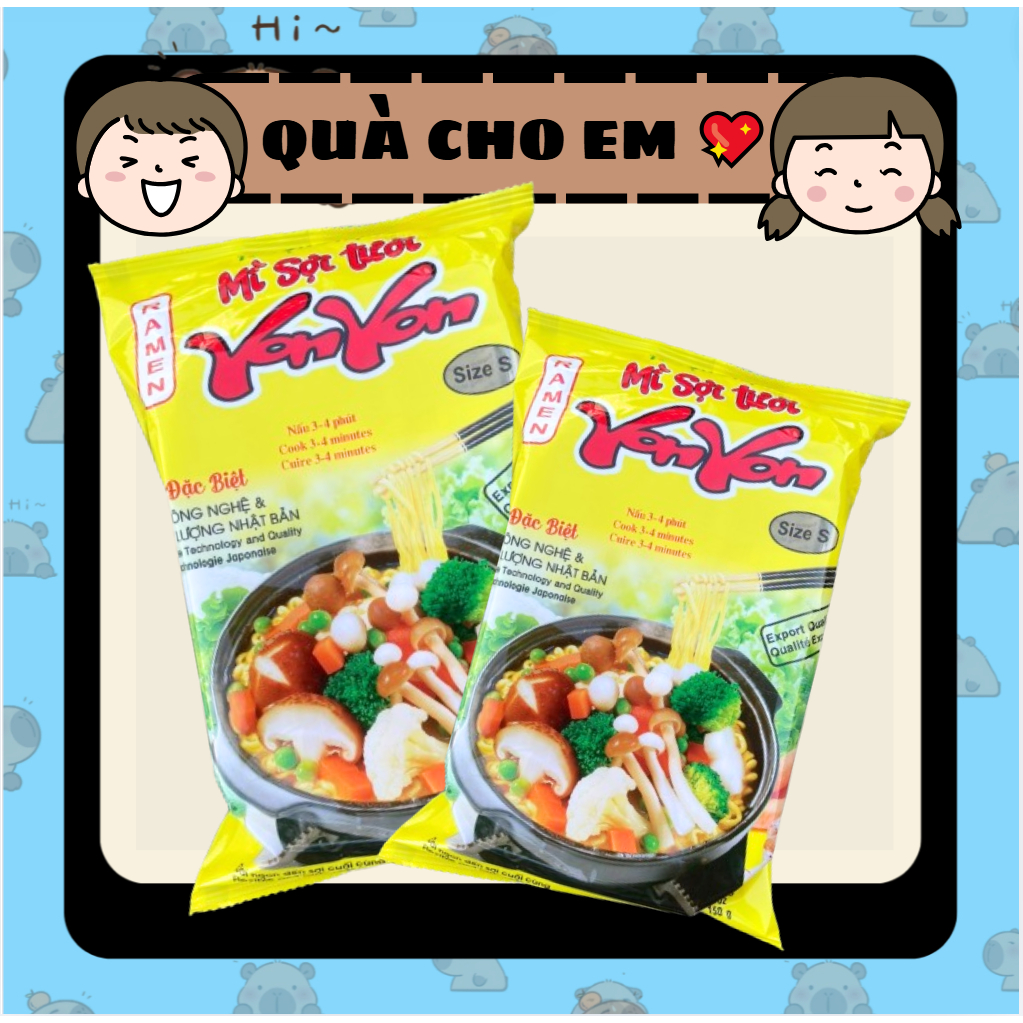 💥HCM - MÌ RAMEN💥 Thùng Mì sợi tươi thượng hạng Yon Yon - 12 gói