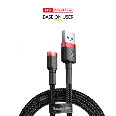 Cáp sạc nhanh Baseus Cafule USB dùng cho 6/7/8/10/11/12/13/14,hỗ trợ truyền dữ liệu,dài 1m/2m/3m