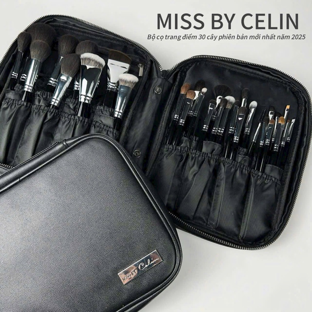 Hàng hot-Bộ cọ Miss by Celin 30 cây, lông mềm mại, siêu bám phấn.