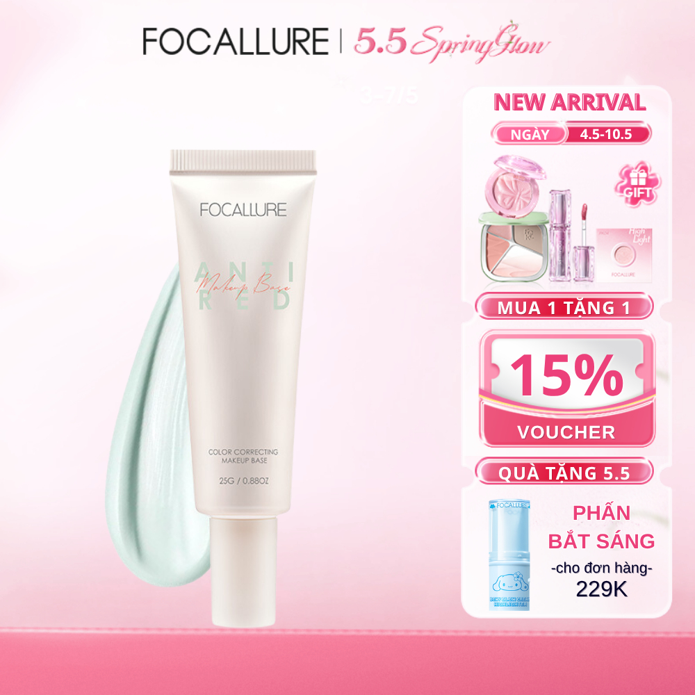 FOCALLURE Kem lót dưỡng ẩm lâu trôi 2 màu 25g