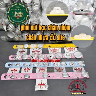 500 nút Phôi cúc nút bọc vải chân nhựa chân nhôm đủ size  - Xương cúc bọc vải size 10 12 14 16 18 20 22 24 26 28
