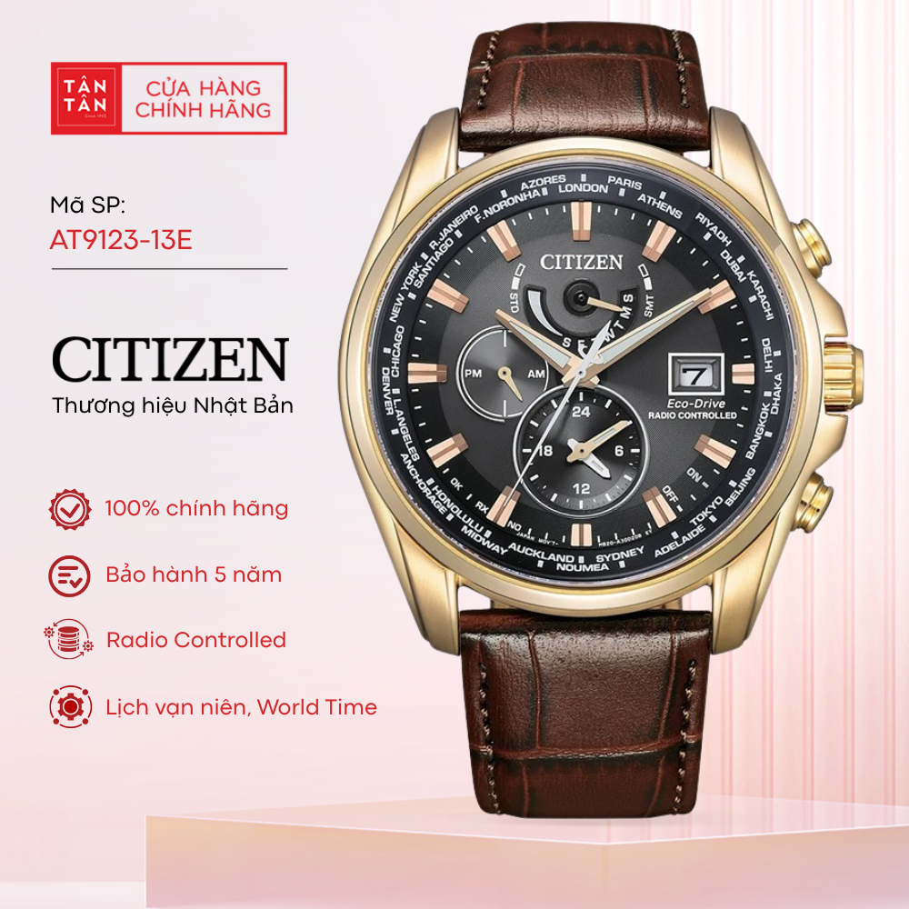 Đồng Hồ Nam Citizen Radio Controlled AT9123-13E Eco-Drive 44.3mm - Đồng Hồ Tân Tân