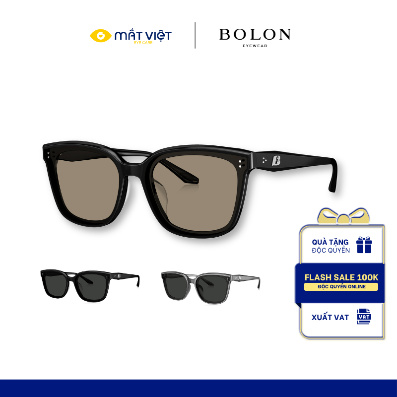 Kính Mát Nữ BOLON BL3199, Kính Mát Thời Trang Nữ Vuông Cao Cấp, Kính Mát Acetate, Mắt Kính Mắt Việt