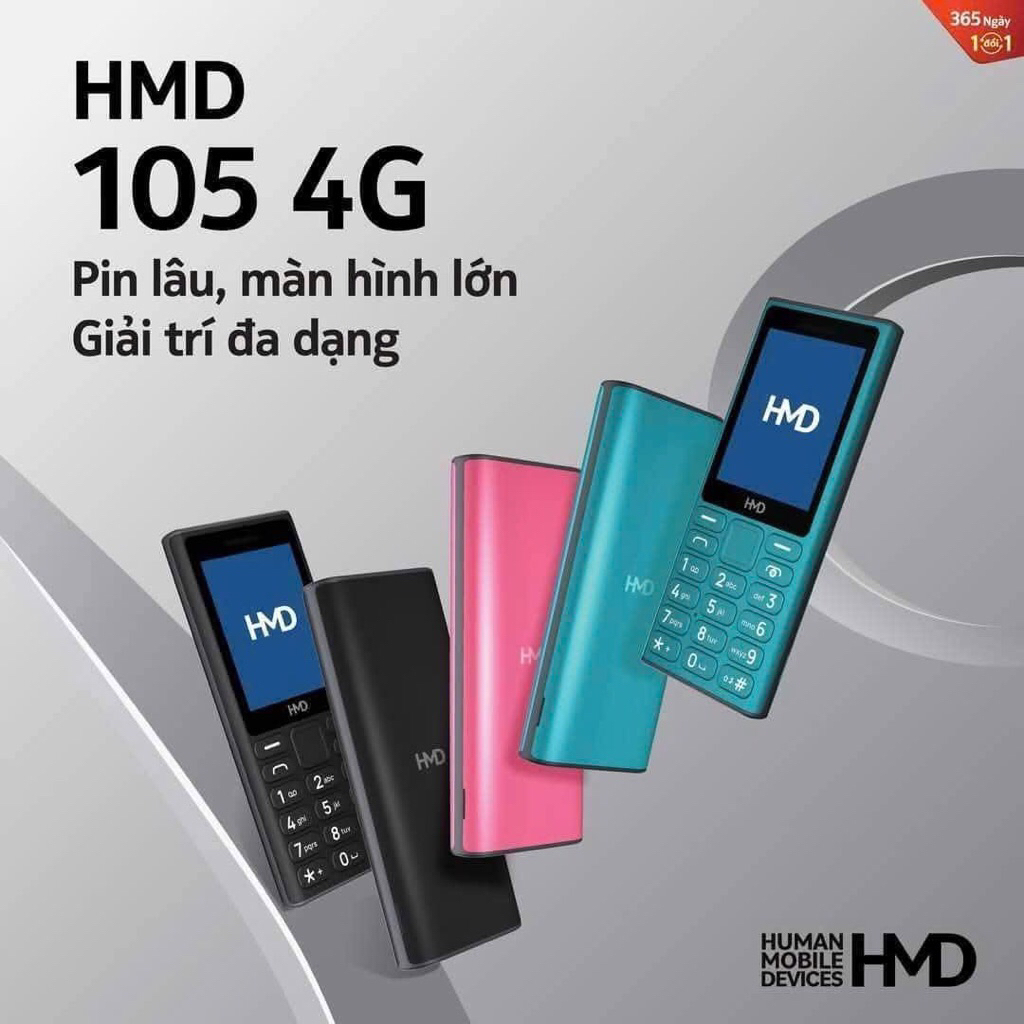 Điện thoại bàn phím HMD 105 4G mẫu mới của Nokia