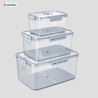 Hộp đựng thực phẩm chữ nhật Hokori 3 size đựng đồ đa năng