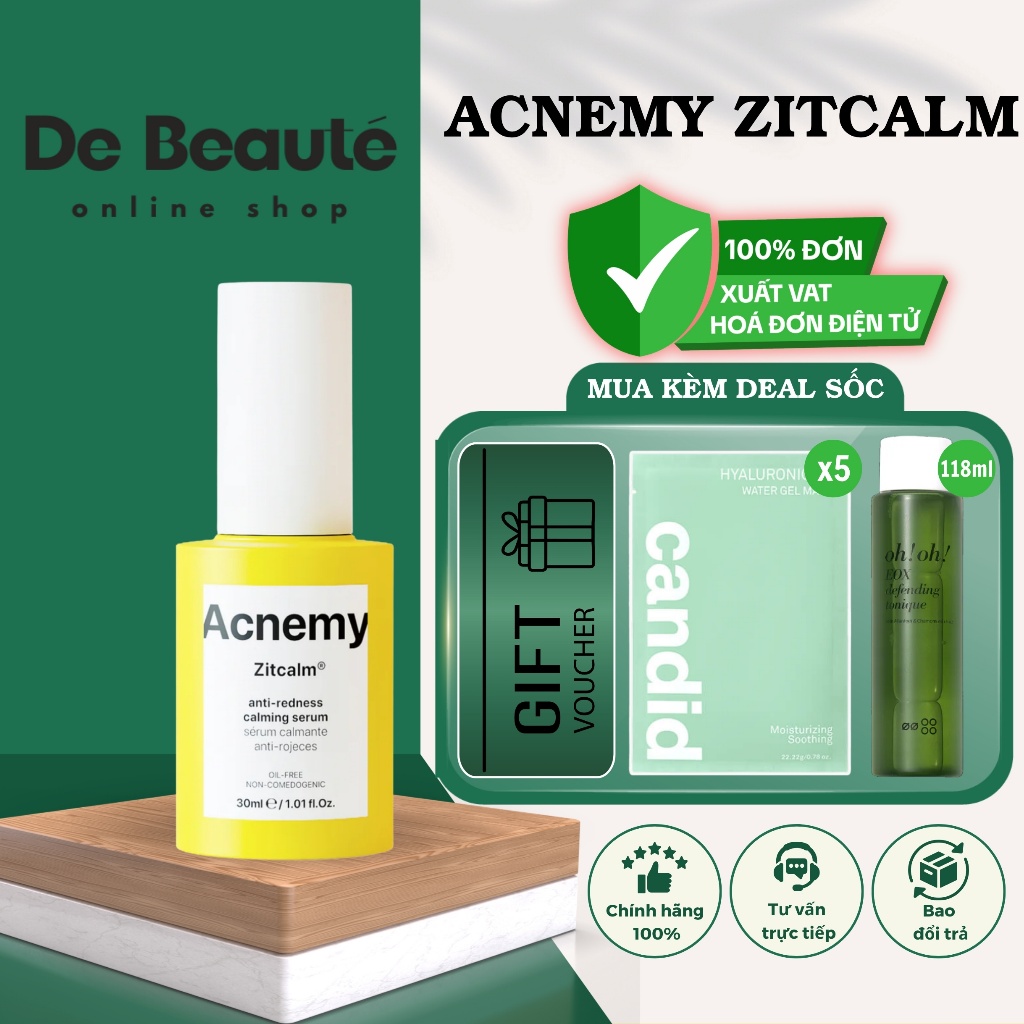 [HÀNG CÔNG TY] Serum Beta Glucan Làm Dịu Và Phục Hồi  Cho Da Dầu Mụn Acnemy Zitcalm Serum
