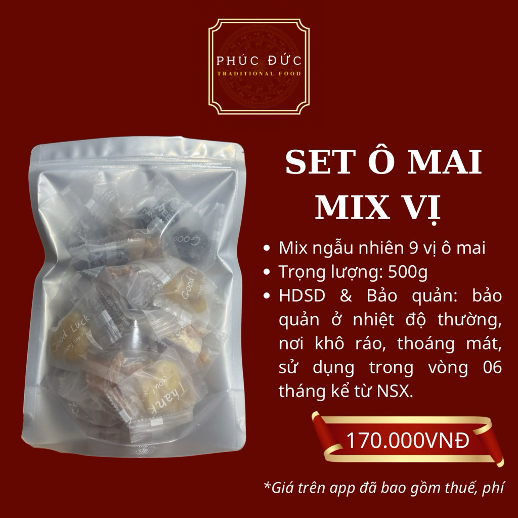 Set 500G Ô Mai Mix 9 Vị Ngẫu Nhiên