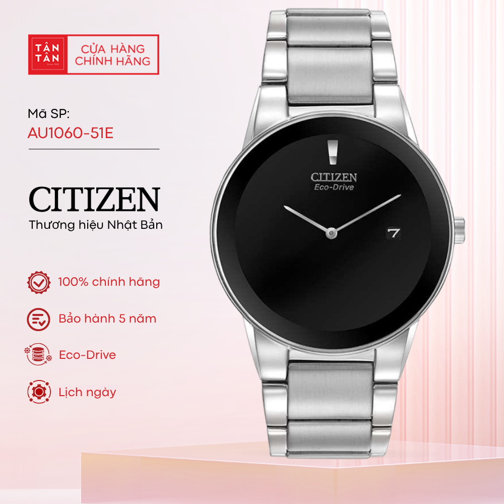 Đồng Hồ Nam Citizen Axiom AU1060-51E Eco-Drive 40mm - Đồng Hồ Tân Tân