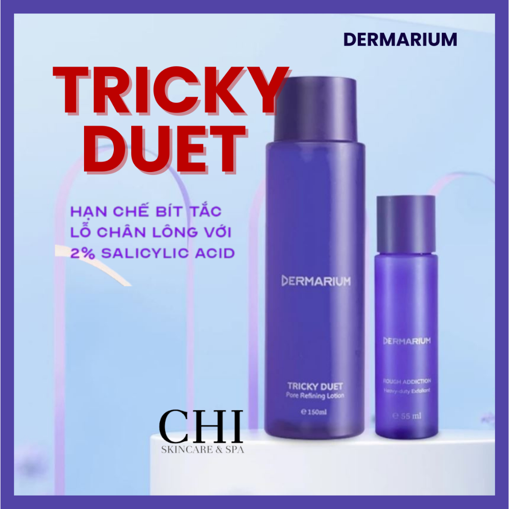 Dermarium - Tricky Duet - Tẩy da chết - Toner BHA 2%dành cho da dầu mn 150ML Chi skincare