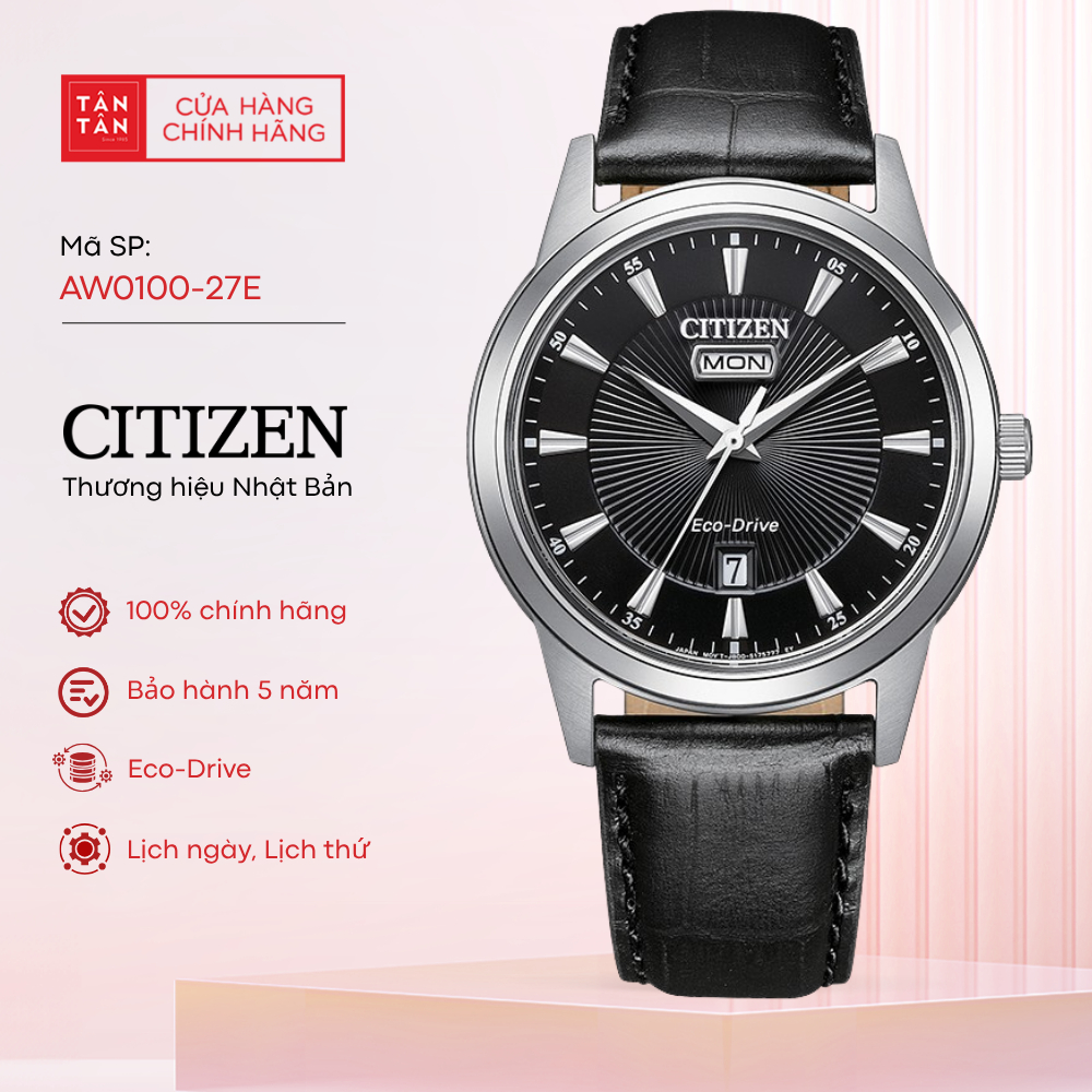 Đồng Hồ Nam Citizen  AW0100-27E Eco-Drive 40mm - Đồng Hồ Tân Tân