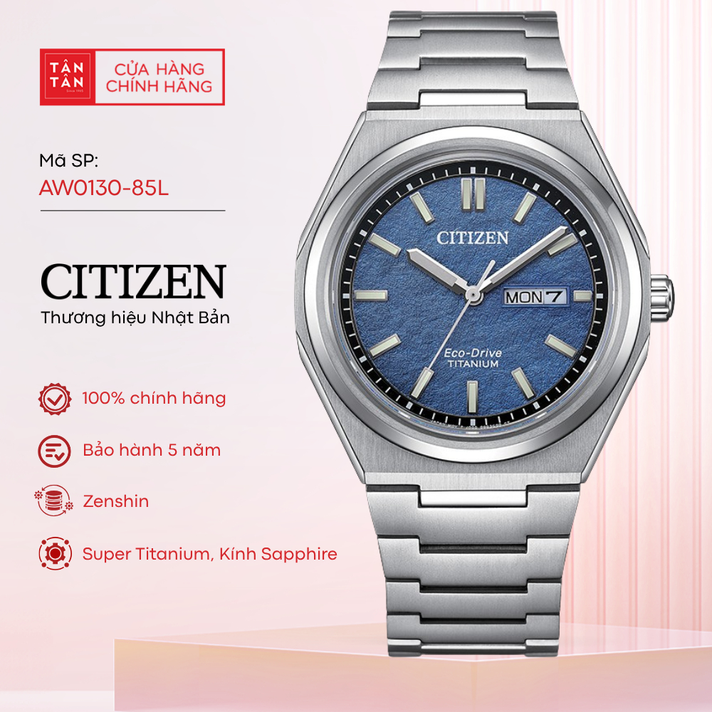 Đồng Hồ Nam Citizen Zenshin AW0130-85L Eco-Drive 39.5mm - Đồng Hồ Tân Tân