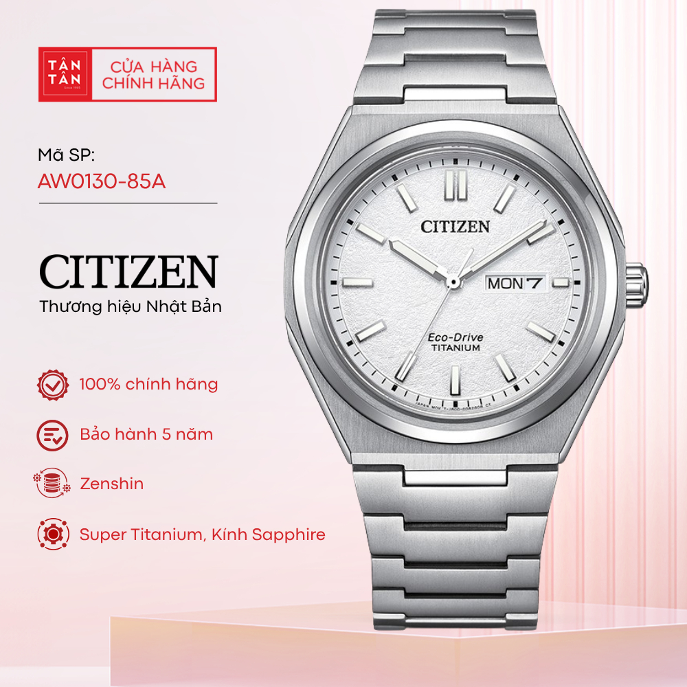 Đồng Hồ Nam Citizen Zenshin AW0130-85A Eco-Drive 39.5mm - Đồng Hồ Tân Tân