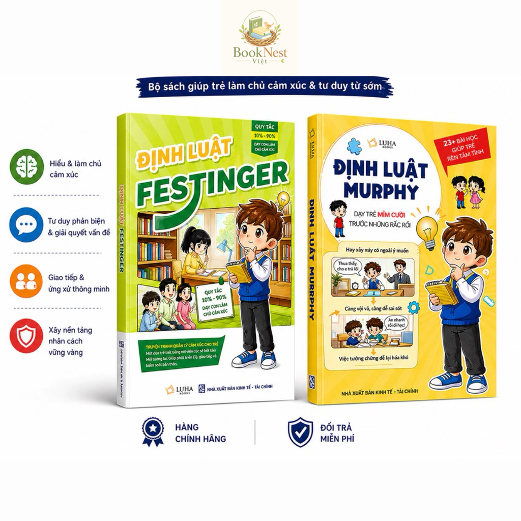 Sách - Combo 2 cuốn: Định luật Festinger + Định Luật Murphy