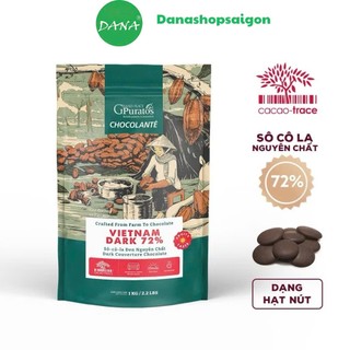 Socola Puratos Nguyên chất 55 - 75% hạt nút đen 200g