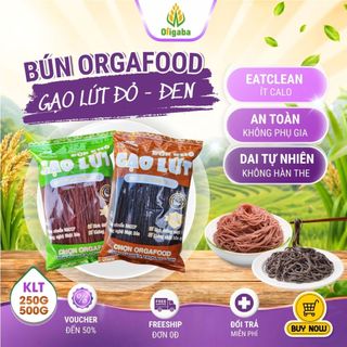 Bún Gạo Lứt Đỏ Đen Orgafood EAT CLEAN 500g Thức Ăn Healthy Giảm Cân Cho Người Ăn Kiêng